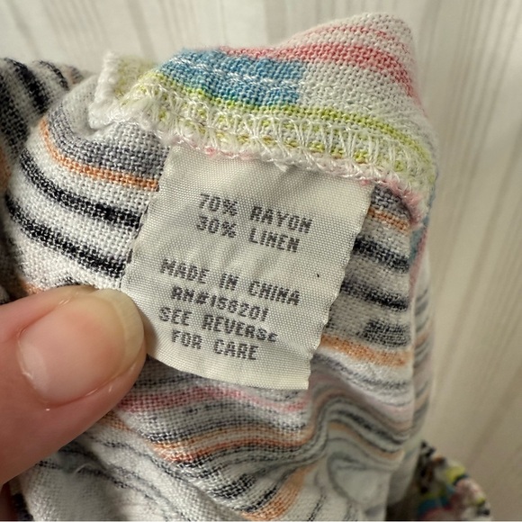 CALI 1850 Linen Blend Boho Print Beach Pants - Picture 5 of 6